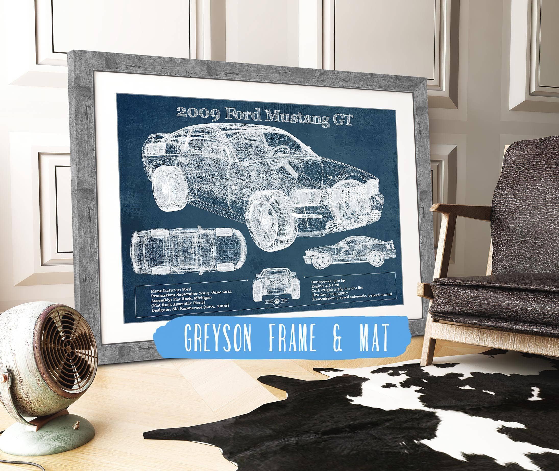 2009 Ford Mustang GT Original Art by Cutler West