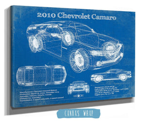 Cutler West 2010 Chevrolet Camaro Vintage Blueprint Auto Print