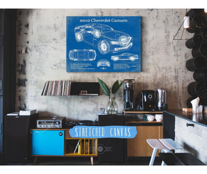 Cutler West 2010 Chevrolet Camaro Vintage Blueprint Auto Print