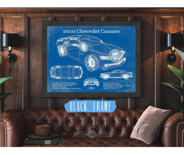 Cutler West 2010 Chevrolet Camaro Vintage Blueprint Auto Print