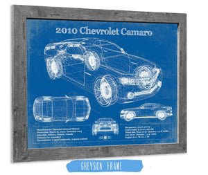 Cutler West 2010 Chevrolet Camaro Vintage Blueprint Auto Print