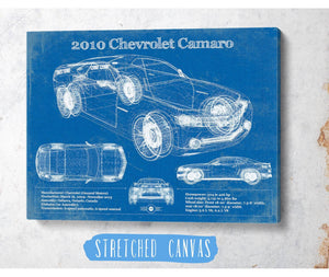 Cutler West 2010 Chevrolet Camaro Vintage Blueprint Auto Print