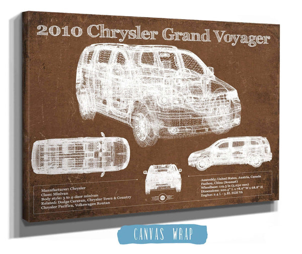Cutler West 2010 Chrysler Grand Voyager Vintage Blueprint Auto Print