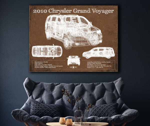 Cutler West 2010 Chrysler Grand Voyager Vintage Blueprint Auto Print