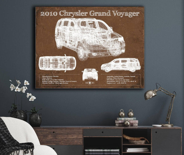 Cutler West 2010 Chrysler Grand Voyager Vintage Blueprint Auto Print