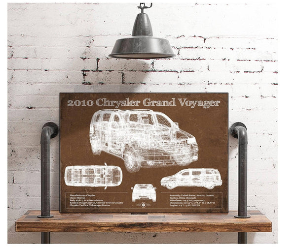 Cutler West 2010 Chrysler Grand Voyager Vintage Blueprint Auto Print