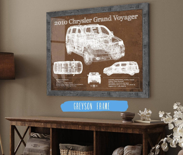 Cutler West 2010 Chrysler Grand Voyager Vintage Blueprint Auto Print