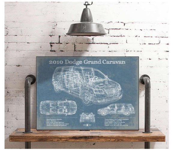 Cutler West 2010 Dodge Grand Caravan Vintage Blueprint Auto Print