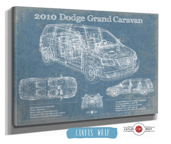 Cutler West 2010 Dodge Grand Caravan Vintage Blueprint Auto Print