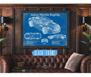 Cutler West 2011 Aston Martin Rapide Vintage Blueprint Auto Print