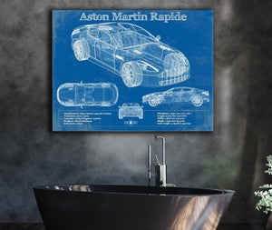 Cutler West 2011 Aston Martin Rapide Vintage Blueprint Auto Print