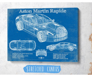 Cutler West 2011 Aston Martin Rapide Vintage Blueprint Auto Print