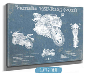 Cutler West 2011 Yamaha SR125 Blueprint Motorcycle Patent Print