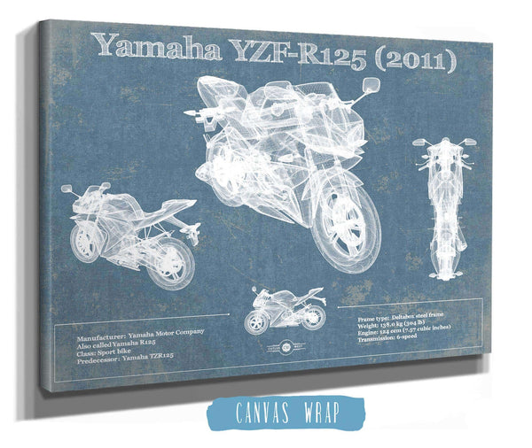 Cutler West 2011 Yamaha SR125 Blueprint Motorcycle Patent Print