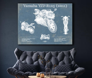 Cutler West 2011 Yamaha SR125 Blueprint Motorcycle Patent Print