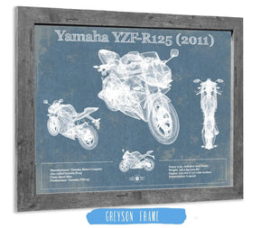 Cutler West 2011 Yamaha SR125 Blueprint Motorcycle Patent Print