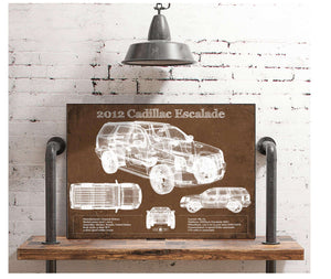 Cutler West 2012 Cadillac Escalade Blueprint Vintage Auto Print
