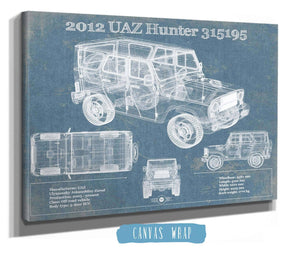 Cutler West 2012 UAZ Hunter 315195 Vintage Blueprint Auto Print