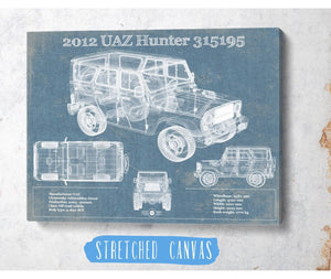 Cutler West 2012 UAZ Hunter 315195 Vintage Blueprint Auto Print