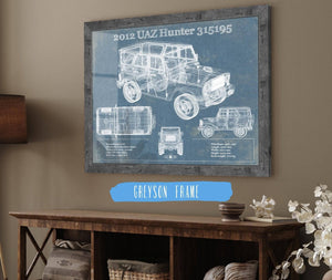Cutler West 2012 UAZ Hunter 315195 Vintage Blueprint Auto Print