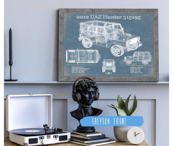 Cutler West 2012 UAZ Hunter 315195 Vintage Blueprint Auto Print