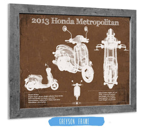 Cutler West 2013 Honda Metropolitan Vintage Blueprint Auto Print