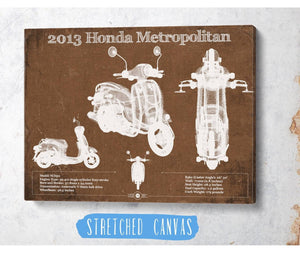 Cutler West 2013 Honda Metropolitan Vintage Blueprint Auto Print