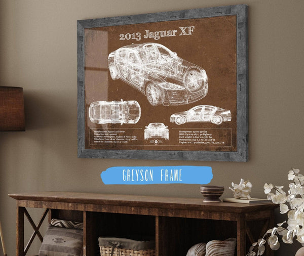 Cutler West 2013 Jaguar XF Blueprint Vintage Auto Print