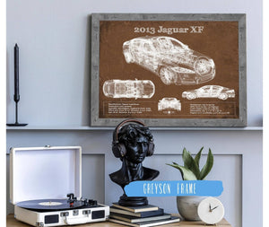 Cutler West 2013 Jaguar XF Blueprint Vintage Auto Print