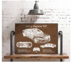 Cutler West 2013 Jaguar XF Blueprint Vintage Auto Print