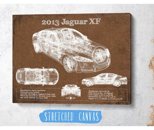 Cutler West 2013 Jaguar XF Blueprint Vintage Auto Print