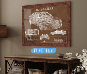 Cutler West 2014 Audi R8 Vintage Blueprint Auto Print