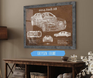 Cutler West 2014 Audi R8 Vintage Blueprint Auto Print