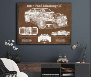 Cutler West 2015 Ford Mustang GT Eleanor Blueprint Vintage Auto Print