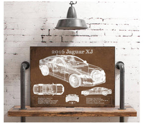 Cutler West 2016 Jaguar XJ Car Original Blueprint Art