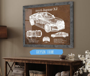 Cutler West 2016 Jaguar XJ Car Original Blueprint Art