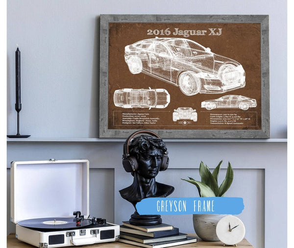 Cutler West 2016 Jaguar XJ Car Original Blueprint Art