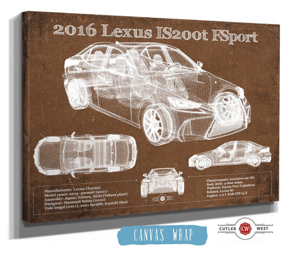 Cutler West 2016 Lexus IS (XE30) 200t F Sport (2017) Blueprint Auto Print