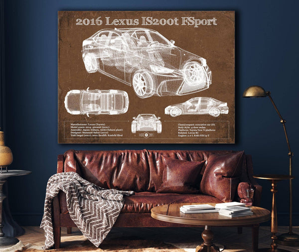 Cutler West 2016 Lexus IS (XE30) 200t F Sport (2017) Blueprint Auto Print