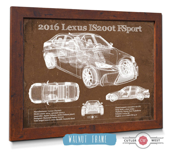 Cutler West 2016 Lexus IS (XE30) 200t F Sport (2017) Blueprint Auto Print