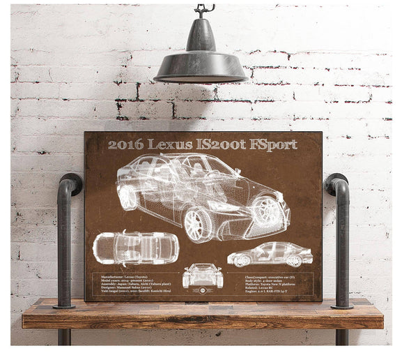 Cutler West 2016 Lexus IS (XE30) 200t F Sport (2017) Blueprint Auto Print