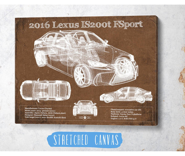Cutler West 2016 Lexus IS (XE30) 200t F Sport (2017) Blueprint Auto Print