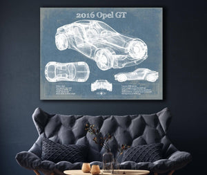 Cutler West 2016 Opel GT Concept Original Vintage Car Print