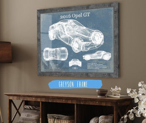 Cutler West 2016 Opel GT Concept Original Vintage Car Print