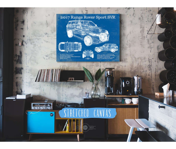 Cutler West 2017 Land Rover Range Rover Sport SVR Vintage Blueprint Auto Print
