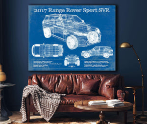 Cutler West 2017 Land Rover Range Rover Sport SVR Vintage Blueprint Auto Print