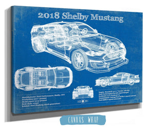 Cutler West 2018 Ford Mustang Shelby Super Snake Coupe Blueprint Vintage Auto Print