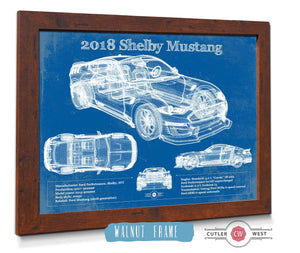 Cutler West 2018 Ford Mustang Shelby Super Snake Coupe Blueprint Vintage Auto Print