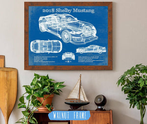 Cutler West 2018 Ford Mustang Shelby Super Snake Coupe Blueprint Vintage Auto Print