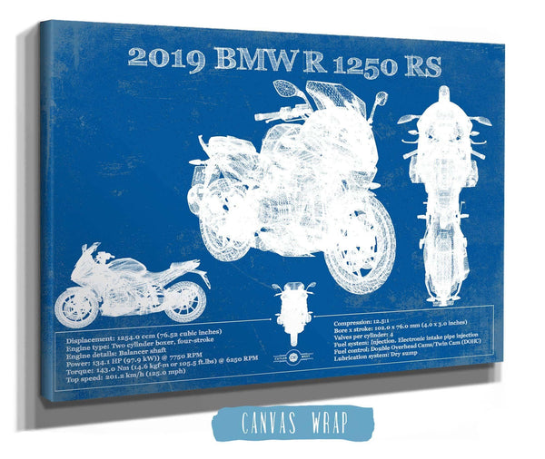 Cutler West 2019 BMW R1250RS Vintage Blueprint Auto Print